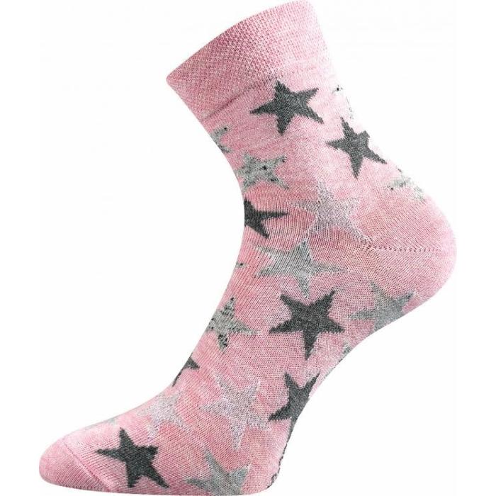 Ponožky dívčí Boma Ivanka 3 páry mix růžová, velikost 25-29