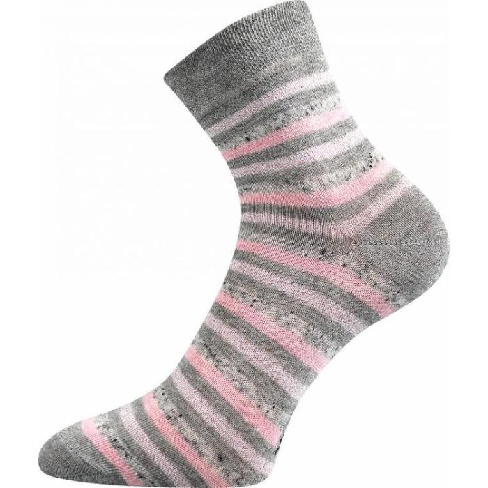 Ponožky dívčí Boma Ivanka 3 páry mix růžová, velikost 20-24