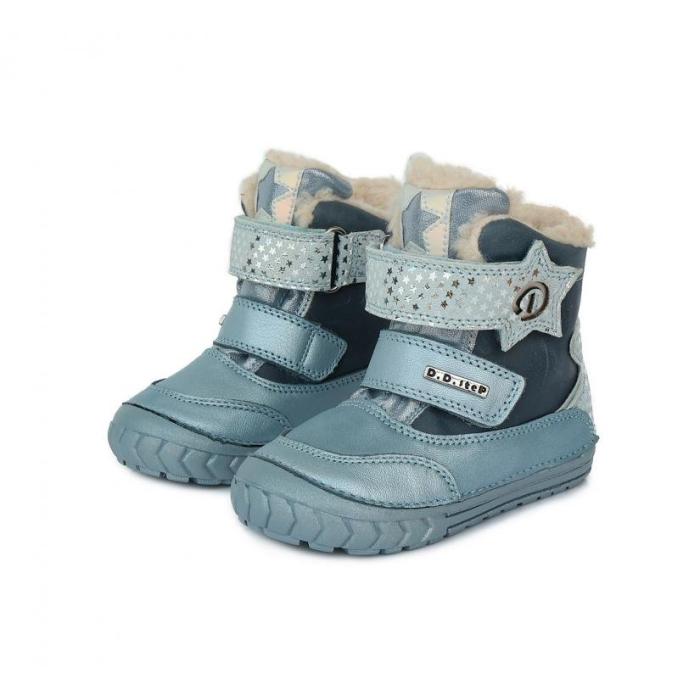 Dětská zimní obuv D.D.step světle modrá, velikost 20