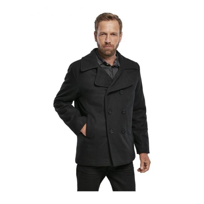 3109 Brandit Pea Coat pánský kabát 3109 2 černá, velikost 2XL