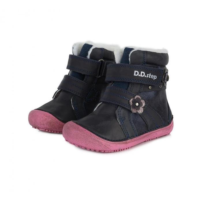Dětská zimní obuv D.D.step W063-580 modrá, velikost 26