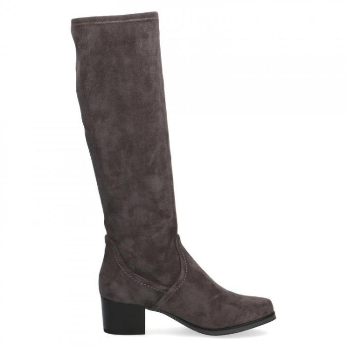 Caprice kozačky stretch 9-25506 dk grey stretch, velikost 37.5