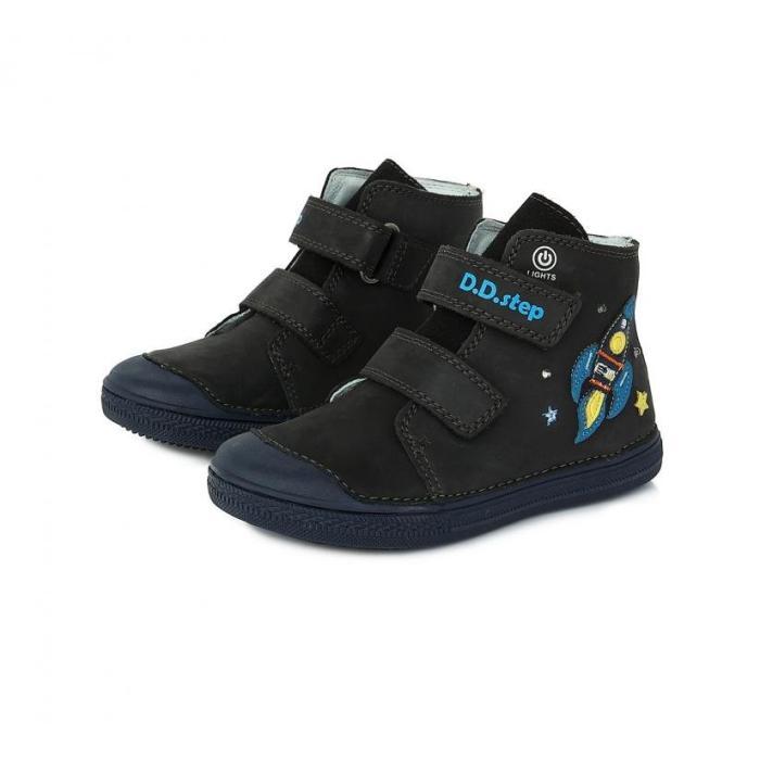 D.D. STEP dětská celoroční obuv A049  199B modrá blik, velikost 25